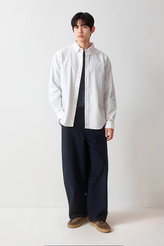 Men Long Sleeve Regular Oxford Shirt