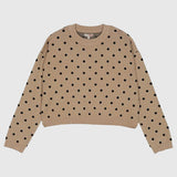 SPAO Woman Long Sleeve Dotted Crop Sweater SPKWA12G34