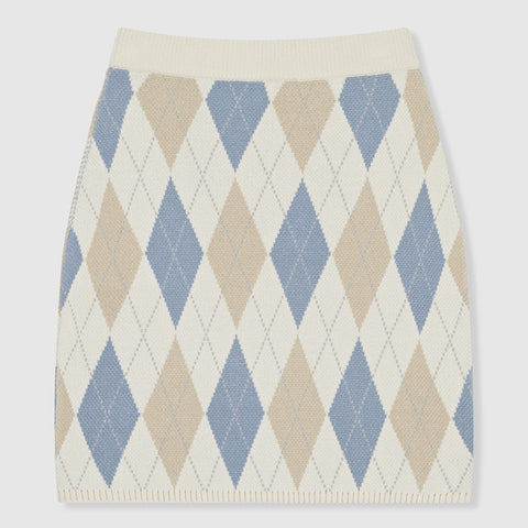 SPAO Women Argyle Short Skirt SPWKC12G02