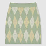 SPAO Women Argyle Short Skirt SPWKC12G02